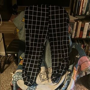 Black and White Grid Pattern Pants
